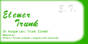 elemer trunk business card