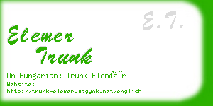 elemer trunk business card